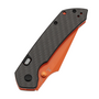 Tenable Knives Fenrir Orange Coated Nitro V, Twill Kolfiber, G10