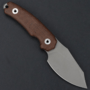 Kunwu STIFFY D. Brown Micarta, VANADIS 4 Stonewashed