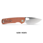 Vosteed Porcupine 14C28N Satin Brown Micarta A2604