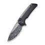 WE Mini Malice Black Titanium Handle Heimskringla Damasteel Blade WE054BL-DS1