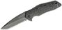 KERSHAW KURO TANTO Assisted Folding Knife, BLK/BLK Serrated K-1835TBLKST