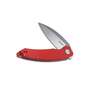 KUBEY Leaf Liner Lock Front Flipper Folding Knife Red G10 Handle KU333F