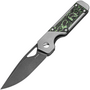 Kizer Frame Lock Mini Militaw Jonathan Styles S45VN Titanium+Jungle Wear Carbon Fiber Ki3634SA2