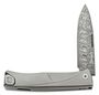 Lionsteel Folding knife Damascus Scrambled blade, GREY Titanium handle and clip  TL D GY