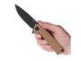 ANV Knives ANVZ100-023 Z100 Sleipner DLC Black Plain Edge Liner Lock G10 Coyote