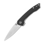 QSP Knife Leopard, Satin 14C28N Blade, Black Micarta Handle QS135-B