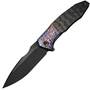 WE Flamed Titanium Handle With Rose Carbon Fiber InlayBlack Stonewashed Bevels,