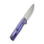 WE Charith Ripple Patterned Purple Titanium Handle Silver Bead Blasted CPM 20CV Blade WE20056-2