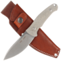 Viper NORDLYS Drop Point Stonewash N690Co, Green Canvas Micarta, Leather Sheath VT4044CG