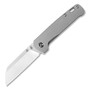 QSP Knife Penguin, Satin 154CM Blade, Gray Titanium Handle QS130-P