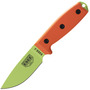 ESEE Knives Model 3 Venom Green Survival Knife with Sheath + belt clip ESEE-3PM-VG