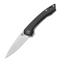 QSP Knife Leopard, Satin 14C28N Blade, CF Overlay G10 Handle QS135-A