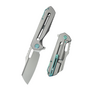 KUBEY Atlas Beadblasted M390 Blade Gray Titanium Framelock KB290E