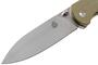 QSP Knife Parrot, Satin D2 Blade, Green Micarta Handle QS102-G