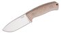 Lionsteel Hunting fix knife with NIOLOX blade, NATURAL CANVAS handle, leather sheath M3 CVN