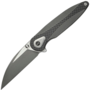 Zenthra Gray Titanium Handle With Twill Carbon Fiber InlayGray Stonewashed Bohler M390