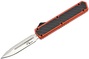 Golgoth G11BS5 Orange. Couteau automatique OTF lame double tranchant avec serrations en acier D2 man