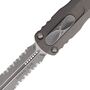 Microtech DIRAC D/E APOCALYPTIC PART SERRATE NATURAL CLEAR 225-11APNC