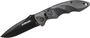 Schrade Zwart AUS-8 Lemmet, AK Kleur Aluminium Handvat met Zwarte Inzetstukken, Duimstuds, Sure-Lock