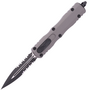 Microtech DIRAC D/E BLACK PART SERRATE NATURAL CLEAR 225-2NC