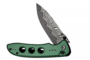Civivi Hyperpulse CIVIVI Green Aluminum HandleDamascus BladeButton Lock Overal
