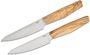 MKM PRIMA – STEAK KNIFE, 10,5 CM X50CrMoV15, SATIN S/S bld, OLIVE WOOD hdl, 2 pc SET MK PRST2-O