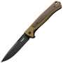Lionsteel Solid GREEN Aluminum knife, MagnaCut blade OLD BLACK, Green Canvas inlay  SK01A GB