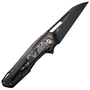 We Knife FalcariaBlack Titanium Handle With Copper Foil Carbon Fiber InlayBlack