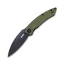 KUBEY Leaf Liner Lock Front Flipper Folding Knife Green G10 Handle KU333C