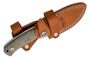 Lionsteel Fixed Blade M390 satin blade, Green CANVAS handle, leather sheath M2M CVG