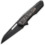 We Knife FalcariaBlack Titanium Handle With Copper Foil Carbon Fiber InlayBlack