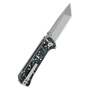 QSP Knife Grebe T S35VN White Blue CF QS148-H1