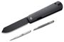 CIVIVI Milled Black G10 Handle Includes 1PC Steel Tweezers &amp; Toothpick In The Handle Black Stonewash