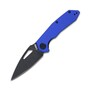 KUBEY Coeus Liner Lock Thumb Open Folding Knife Blue G10 Handle KU122G