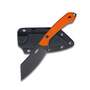 KUBEY Perses Couteau de Survie Extérieur à Lame Fixe Manche Orange G10 Étui Kydex Tek-lok KU302B