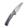 We Knife Ziffius Gray Titanium Handle With Flamed Titanium Integral Spacer WE22024D-4