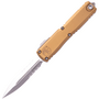 Microtech ULTRATECH GEN IV D/E STONEWASH PART SERRATE TAN 11224-11TA