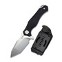 KUBEY Golf Fixed AUS-10 Blade Knife Black G-10 Handle with Kydex Sheath KU230C