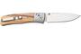 LionSteel NINI Folding knife M390 satin blade, Ti BOLSTER, OLIVE wood handle NN2 UL