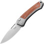 LionSteel Twain CPM MagnaCut Satin, Gray Titanium / Natural Canvas Micarta Handles TW GY CVN