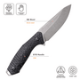 REMETTE RT-Allosaurus Knife Black G10, Stonewashed D2 RTAS-B