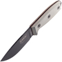 ESEE Knives Model 3 black blade, grey handle 3P-MB-B with sheath + clip and MOLLE-back