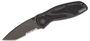 KERSHAW Ken Onion BLUR TANTO Assisted Folding Knife, Combo Blade- BLK/BLK , SERRATED K-1670TBLKST