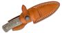 Lionsteel Fixed Blade SLEIPNER satin Green CANVAS handle, leather sheath B35 CVG