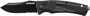 Schrade Black Clip Point 40% Ser Blade, Oțel AUS-8, Blocare cu Buton, Mâner din Aluminiu cu Spargăto