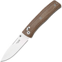 LionSteel NINI Folding knife M390 satin blade, full NATURAL Canvas handle NN1 CVN