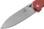 QSP Knife Parrot, Satin D2 Blade, Red Micarta Handle QS102-E