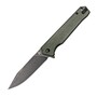 QSP Knife Mamba V2, Black Stonewash D2 Blade, Green Micarta Handle QS111-I2