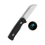 QSP Knife Baby Penguin  14C28N, 2 tone stonewash-satin,  Blue shredded CF QS130BP-F1