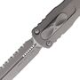 Microtech DIRAC DELTA D/E APOCALYPTIC FULL SERRATE NATURAL CLEAR 227-12APNC